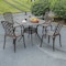 Gardenised Indoor and Outdoor Bronze Dinning Table Bistro Patio Cast Aluminum. QI003960T - alternate 5